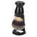 Sluffs beard brush holding stand for men professional acrylic rasis brush holder support for beard brush razor tool black (beard brush + stand)
