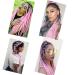 Jumbo Braids Pink Ombre Hair Extensions - 6Pcs 24inch Kanekalon Synthetic Box Crochet Hair (Black Pink) for Ultimate Style - Buy Online on GoSupps.com