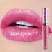 Lip gloss Metallic Diamond Lipstick Liquid Sparkle Shimmer Lipstick Nonstick Cup Makeup Lip Gloss (D)