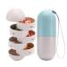 Portable Pill Organizer Box Cereal Fiber Weekly Pill Box Large Compartment Water and Moisture Resistant Travel Hiking Pill Box 7 Days Pill Capsule Box Vitamins Fish Oil Supplements