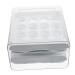 Angoily Egg Storage Box Plastic Container Fridge Accessories Egg Rack Refrigerator Plastic Pp White Egg Tray White 21.5x22.5x14cm