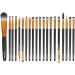 MUJGAN 20 Pieces Makeup Brush Set Professional Face Eye Shadow Eyeliner Foundation Blush Lip Makeup Brushes Powder Liquid Cream Cosmetics Blending Brush Tool (Black) - Buy Online on GoSupps.com