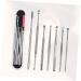 KALLORY 7pcs Ear Picking Tool Set - 3 Sets Spring Ear Cleaning Tools - Silver Ear Care Set 12x1x1cm - Buy Online on GoSupps.com