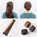3-Piece Women's Hair Bun Maker Set - Ballerina Bun Shaper for Kids - French Donut Hair Fold Wrap Snap - (Light Brown, Brown, Black) - Buy Online on GoSupps.com
