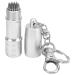 Billiard Tip Pricker, Aluminum Billiard Pricking Pin Cue Pricker with Keychain Pool Stick Needle Billiard Accessory (Silver) Cosmetic Supplies