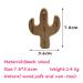 10pcs Cartoon Cactus Wood Pendant - Handmade Beech Wooden DIY Necklace Charm - Buy Online on GoSupps.com