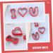 Zerodeko 6 Pcs Valentine's Day Stencils Wedding Anniversary Biscuit Cutters Baking Molds Cake Making Molds Sandwiches Fondant Baking Mould Biscuit Molds Red Stainless Steel Die Household - Buy Online on GoSupps.com