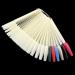 2 Sets of 100 Clear Coffin Ballerina Fan Shape Nail Art Tips Display with Metal Split Ring Holder NT080 - Buy Online on GoSupps.com