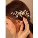 Deniferymakeup Crystal Hair Pin Pearl Hair Piece Wedding Bridal Boho Hair Pins Handmade Hair Jewelry for Women and Girls (Gold) - Buy Online on GoSupps.com