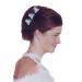 Set of 6 Mini Hair Claws with Sparkly White Crystals - Bridal Claw Clips in Silvery White Trim - Buy Online on GoSupps.com
