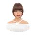 Hair Bangs Synthetic Hair Bangs Clip in Hair Extensions Natural False Hair Blunt Bangs for Daily Use Hair Accessories Women Clip in Bangs(Color:2-30) 10inches 2-30
