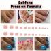 Sokfone Pink Press On Toenails 24 Pcs - Short Square French Tip False Toenails for Women - Glossy Acrylic Full Cover Toe Nails - Summer Ready - Color1 - Buy Online on GoSupps.com
