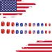 4th of July American Flag Press On Nails - Short Square Full Cover Glossy False Nails for Women and Girls - Buy Online on GoSupps.com