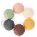 Filfeel 6-Piece Konjac Facial Sponge Set - Gentle Exfoliating & Cleansing Sponges for Skin Care - Round Shape - Buy Online on GoSupps.com