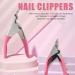 Bzwyonst Nail clippers for nails and false acrylic nails easy to use pink. - Buy Online on GoSupps.com