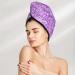 Buy Lilac Glittering Microfiber Hair Towel - Soft Super Absorbent Quick Dry Wrap for Long Curly & Thick Hair | International Shipping - Buy Online on GoSupps.com
