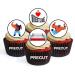 PRECUT Wrestling Edible Mini Cupcake Toppers - Premium Thickness SWEETENED VANILLA - wafer card disc cake decorations (Pack of 24) - Buy Online on GoSupps.com