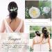 Fangsen Wedding Rose Flower Hair Comb - Bridal Headpiece for Brides and Bridesmaids (White) - Buy Online on GoSupps.com