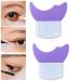 2pcs Reusable Multifunction Eye Makeup Auxiliary Guard Tool for Beginners Upper Lower Mascara and Eyeshadow Applicator Guard Pads (Purple)