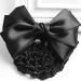 Women Hair Bun Cover Net Snood Hairnet Bowknot Decor Barrette Hair Clip Bow Lace Flower Hair Accessories(Black) - Buy Online on GoSupps.com