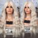 BGHJUE 26 Platinum Blonde Lace Front Wig - Synthetic Heat Resistant Wig with Baby Hair for Women Perfect Glueless Style - Buy Online on GoSupps.com