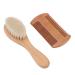 Baby Hairbrush Set  Goat Bristles Newborn Hairbrush Prevent Lacteal Scab Double Sides Comb Wooden Considerate for Gifts