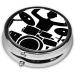 Drummer Round Pill Box - 3 Compartment Mini Decorative Portable Travel Organizer for Vitamins & Medicine - Buy Online on GoSupps.com