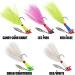 Shad Darts Fishing Lures 1/8oz 25 Pack - Dart Head Jig for Shad, Bass, Walleye - White Chartreuse Color - Bucktail Hair Jigs - Ideal for Crappie & Panfish - Buy Online on GoSupps.com