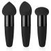 Sibba make-up sponge 3 pieces beauty blender foundation make-up concealer mixed cosmetics mini angle brush applianter handle artist application of make-up mushroom eyebrow face powder quack (black) 3 pieces black
