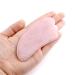 Jovivi Natural Rose Quartz Gua Sha Tool - Wing-Shape Healing Crystal Face Massager for Glowing Skin - Buy Online on GoSupps.com