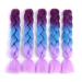 Showjarlly Jumbo Braid Art Hair Extensions - 24 inch Ombre Kanekalon Braid - 5 Pack for Crochet Twist & Box Braids in Purple Navy Blue & Light Violet - Buy Online on GoSupps.com