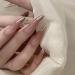 24Pcs/Set Press On Nails Gold border French gradient pure desire style Length False Nails Acrylic Fake Nails Full Cover Nails Tips Artificial Finger Manicure Press on nails for Women and Girls