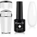 French Clear Silicone Jelly Nail Art Stamper with 8ml French White Gel Nail Polish Kit - Manicure Plate Stamp Stencil Set - Buy Online on GoSupps.com