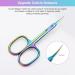 CGBE Professional Nail Smoke Scissors - Curved Tip Extra Sharp Stainless Steel for Cuticle Eyebrows & Eyelashes - Multicolored Design - Buy Online on GoSupps.com