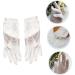 FRCOLOR 1 Pair Grooming Gloves Gloves Repair Hand Gloves Hand Softening Gloves Wax Bath Liners Lotion Mittens Portable Moisture Gloves White Silk to Sleep Lining - Buy Online on GoSupps.com