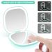 Wobsion Rechargeable Travel Mirror with Light - 1x/10x Magnification, Dimmable, Compact Double Mirror - 3.5 inch Cyan Portable Handheld Mirror - Buy Online on GoSupps.com