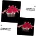 Mikinona Rose Hair Comb Bridal Hair Side Comb Wedding Hair Side Comb Bride Hair Side Comb Wedding Hair Comb Bridesmaid Hair Comb Hair Jewelry Comb Hair Decoration Hair Fork Red Zinc Alloy - Buy Online on GoSupps.com