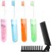 Shop Jiakalamo 4-Piece Travel Toothbrush Kit - Foldable Soft Bristles & Comb - Perfect for Adults & Kids - Camping & Hiking Essentials - Pink Orange Blue Green Colors - Buy Online on GoSupps.com