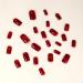 Luxury Red Press On Nails - Short Square Faux Nails - Glossy Cat Eye Glitter - 24pcs Reusable Acrylic Stick On Nails for Women - Buy Online on GoSupps.com