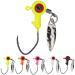 XFISHMAN Crappie-Jigs-Heads-Kit 1/8 1/16 1/32oz 50 Pack Panfish Fishing Jigs Lead Head Jig Hook Lure 1/16oz-W/Spinner
