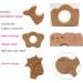 Organic Wooden Hedgehog Teether Toys - Set of 2 | Handmade Baby Beaded Teething Toy | Food Grade Materials - Perfect Baby Shower Gift - Buy Online on GoSupps.com