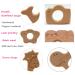Arakierst 10pcs Organic Wood Fox Teether - Handmade Beech Wooden Animal Shape for DIY Pacifier Chain - Buy Online on GoSupps.com