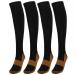 Vest Life 2 pair compression stockings copper fiber sport ankle protection support stocking circulation restoration calf thinner l-xl black