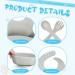 ZS ZHISHANG Baby Weaning Set - Silicone Baby Feeding Plate and Bowl Set in Smoky Gray - Buy Online on GoSupps.com