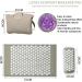 Guiran Acupuncture Massage 3-Part Set | Pillow & Press Cushion for Head & Neck Pain Relief | Beige Cloth & Purple Lotus Buckle - Buy Online on GoSupps.com