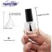 Agidea 6 Empty Nail Polish Bottles with Funnel & Brush - Rectangular 10ml - Ideal for DIY Nail Art & Craft (Black) - Buy Online on GoSupps.com