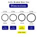 AwEx Strong Hair Ties - 50 Count, 4mm Thick, 140mm Long, No-Metal Elastics for Medium Hair - Black - Buy Online on GoSupps.com