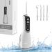 Miracleplus Professional OLED Display Water Flosser for Teeth, Cordless Dental Oral Irrigator for Travel &Home, IPX7 Waterproof Rechargeable Water Pick with 5 Mode