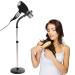 Hair Dryer Holder Stand Height Adjustable Hair Dryer Holder 360 Degrees Rotation Removable Blow Dryer Bracket with Heavy Base for Bathroom Vanity Makeup Room Toilet Supplies