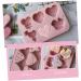 Alipis 2pcs Heart Chocolate Mold DIY Candle Mould Heart Shaped Dessert Mold Tray Mousse Pink - Buy Online on GoSupps.com